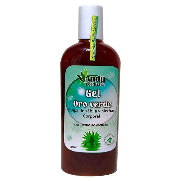Gel Oro Verde con Pulpa de Sábila y Hierbas