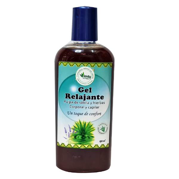 Gel relajante herbal con pulpa de sábila