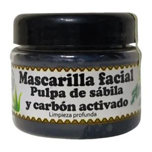 Mascarilla Facial Limpiadora de Pulpa de Sábila y Carbón Activado
