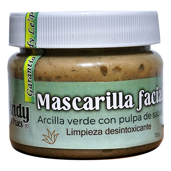 Mascarilla Facial Limpiadora de Pulpa de Sábila y Arcilla Verde